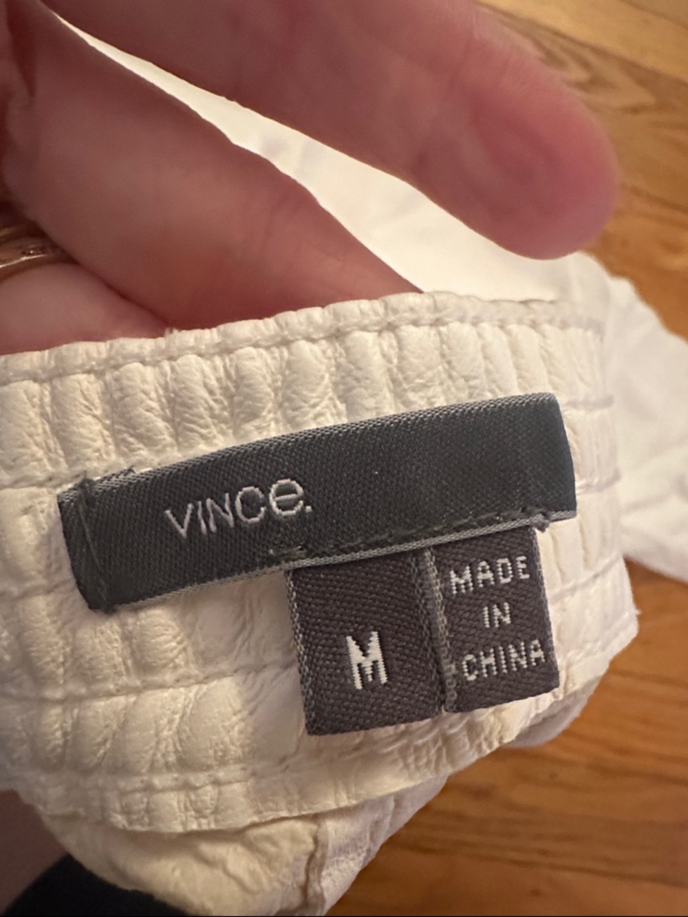 Vince Women’s White Leather Drawstring Jogger Pants - Picture 8 of 10